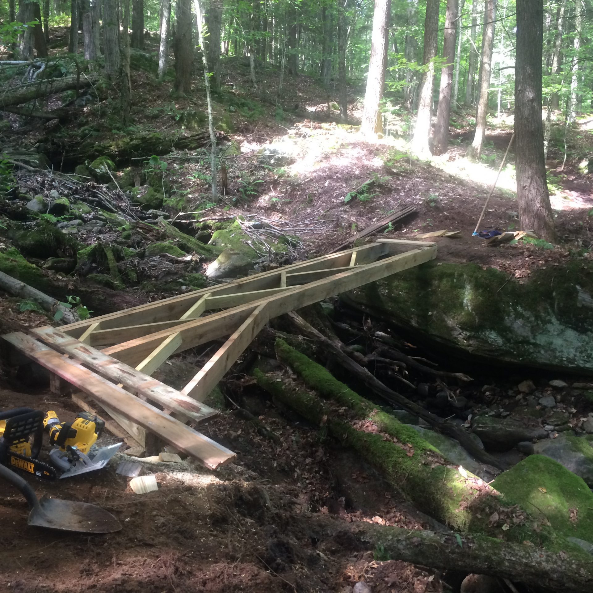 Multi-use bridge over river