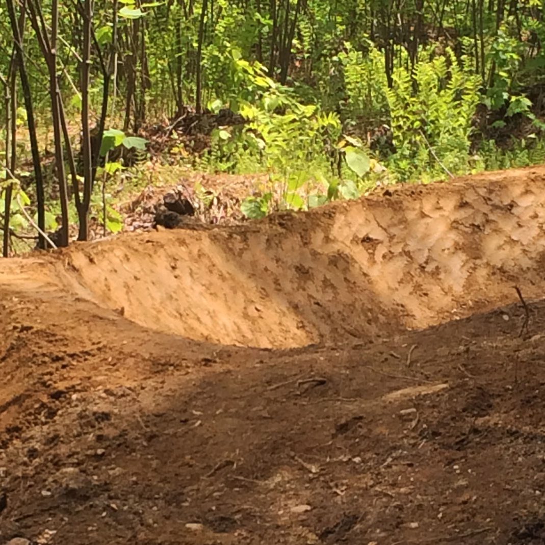 Hand built berm
