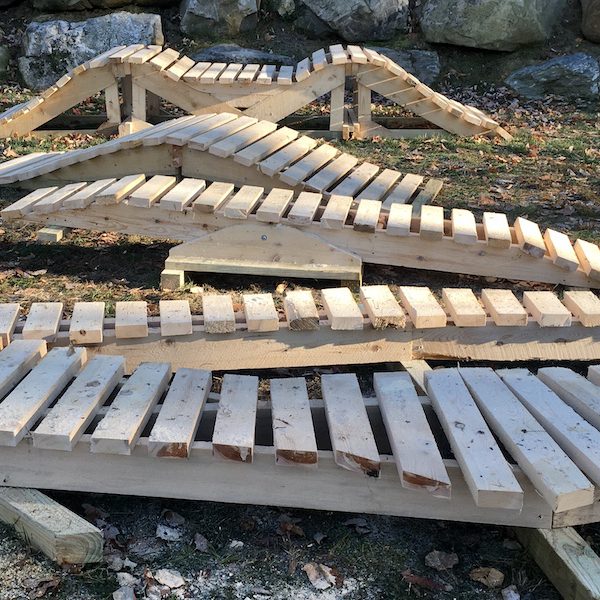 Wooden bike features